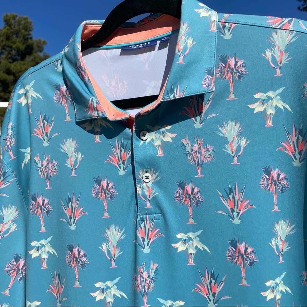 Devereux Teal Joshua Tree Golf Polo XL